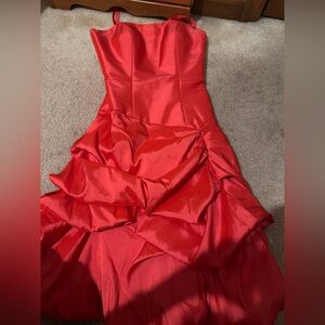 Mori Lee Strapless Red Dress